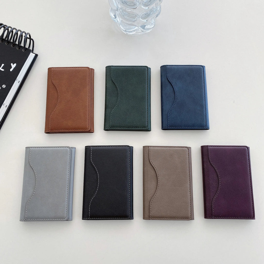 Triple Fold Leather Magnetic Card Holder for iPhone (MagSafe Compatible)