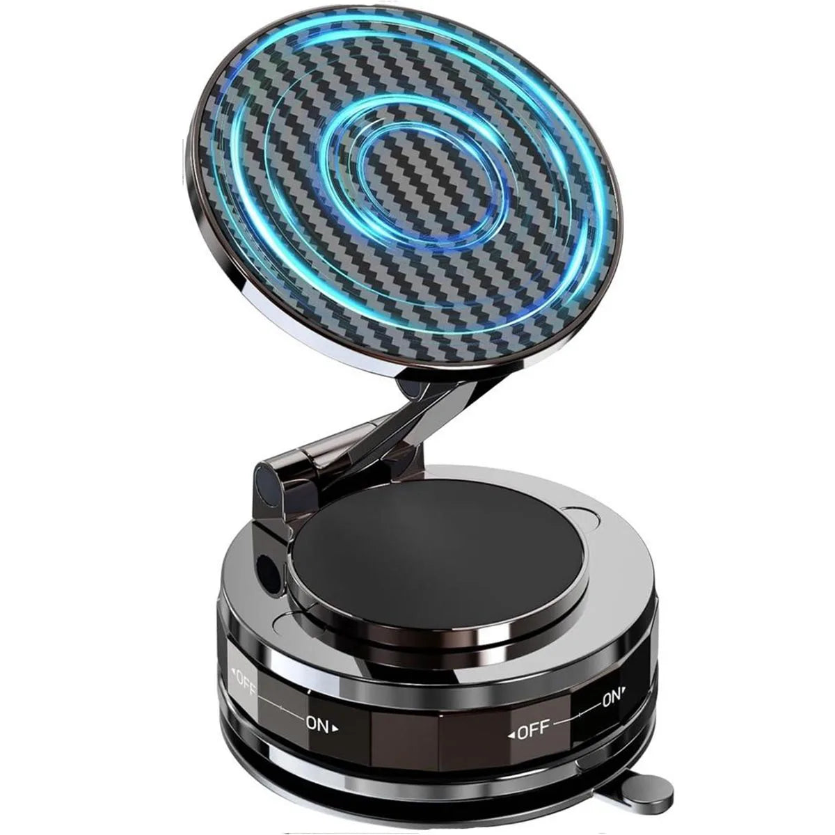 360° Rotatable Magnetic Car Phone Mount – Foldable Vacuum Suction Cup Holder